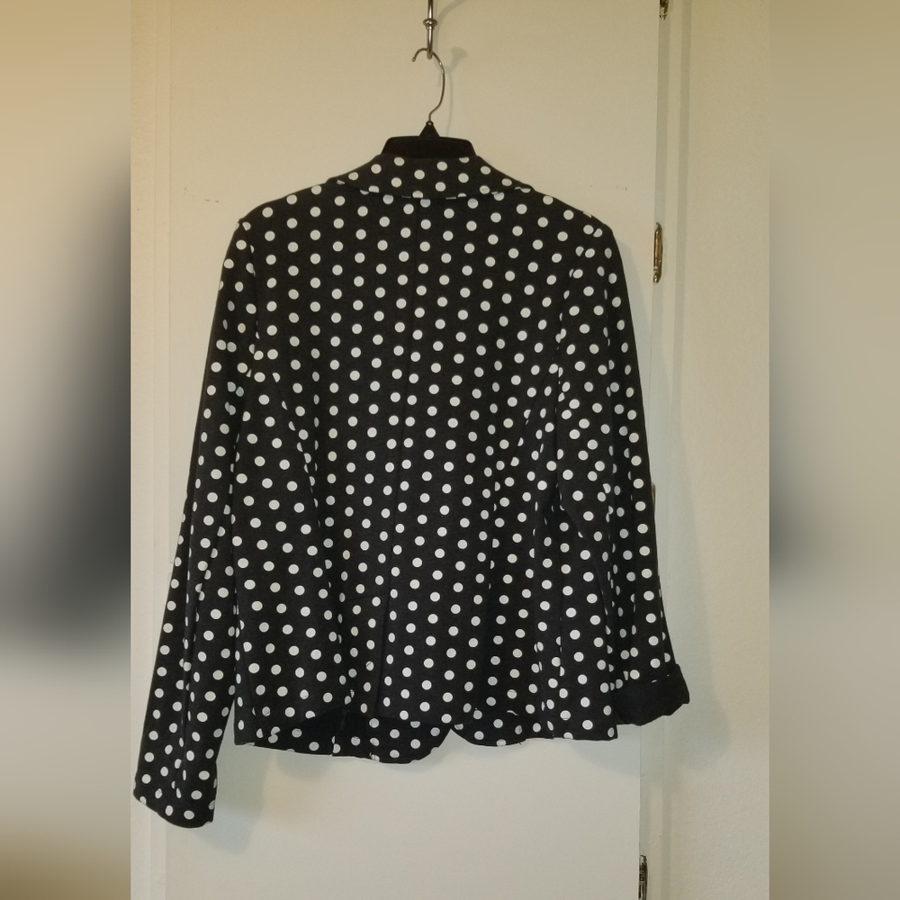 Lane Bryant Black and White Polka Dot Blazer NWOT - Picture 6 of 7